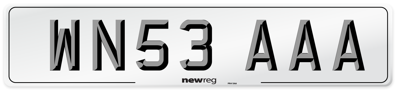 WN53 AAA Number Plate from New Reg